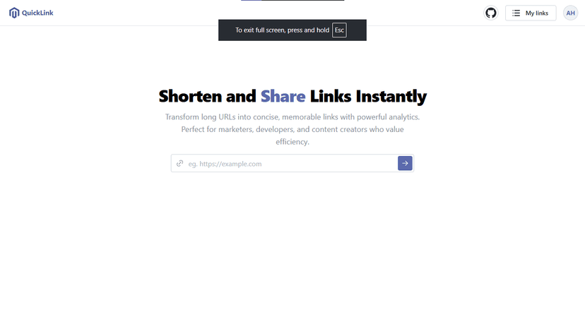 QuickLink – Modern URL Shortener preview