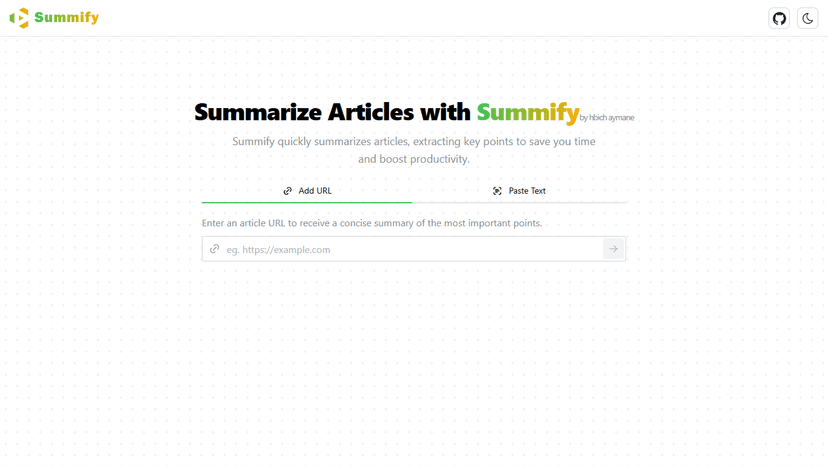Summify – AI-Powered Article and Text Summarization preview